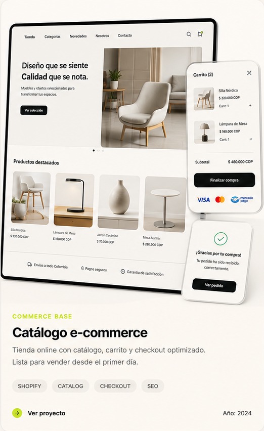 Mockup de catálogo e-commerce creado por Repolite